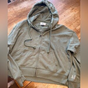 AE green zip hoodie small